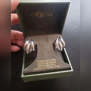 Oroluna Silver Hoop Earrings Hypoallergenic Post